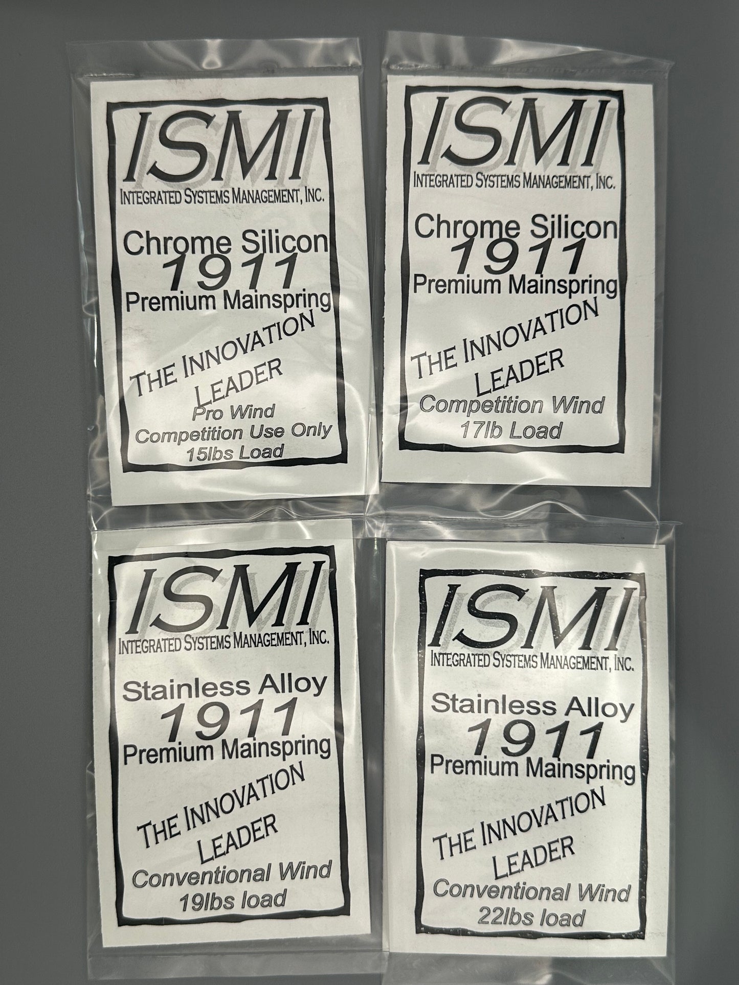 1911 Govt. and Commander Mainsprings 15lbs, 17lbs, 19lbs & 22lbs